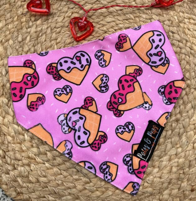 Waffles Heart Bandana