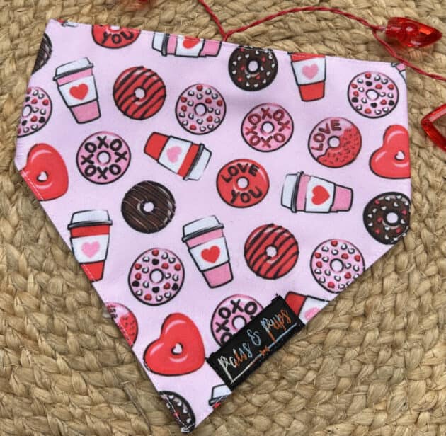 Coffee Donut Heart Bandana