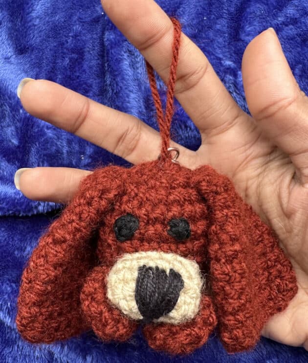 Crochet Keyring (Dark brown color)