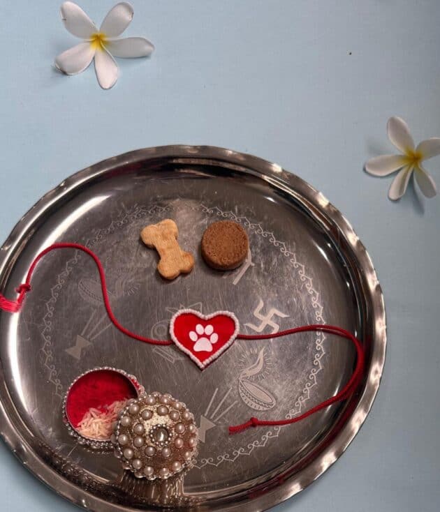 Dog Paw in Heart Rakhi - Image 2