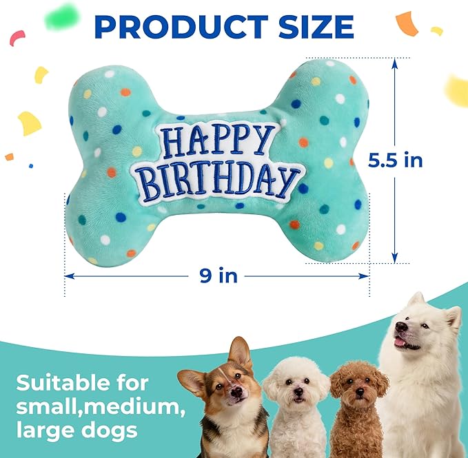 Dog Happy Birthday Bone Toy Dog Happy Birthday Bone Toy - Image 3